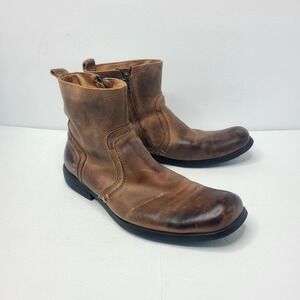 Bed Stu Ankle Boots Mens Size 10 Dark Brown Leather Rustic Distressed Casual